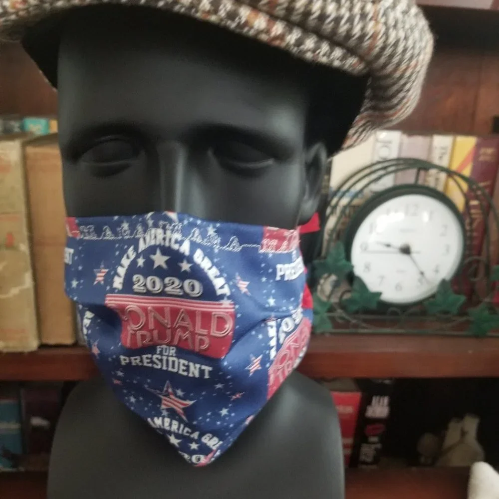 Cloth Face Mask - Silver/Copper Filters-MAGA Trump